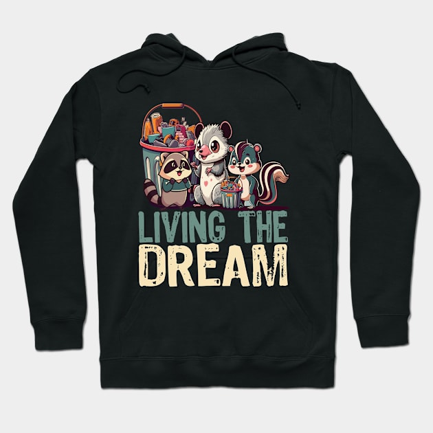 Living The Dream - Cute Anime Kawaii Japanese Lovers Hoodie by Outrageous Flavors